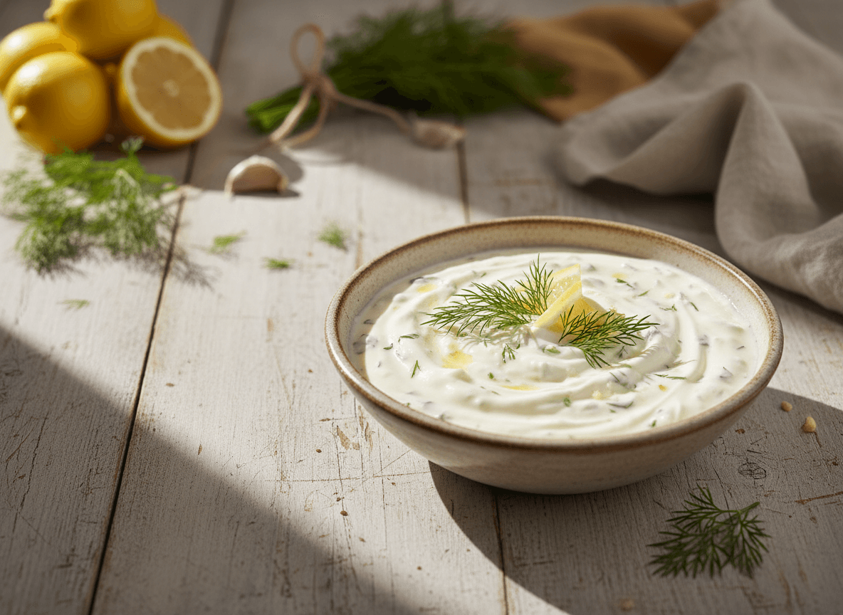 creamy-lemon-garlic-yogurt-sauce-dill