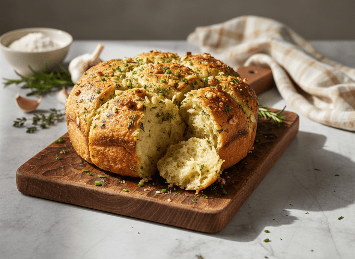 garlic-herb-pull-apart-bread