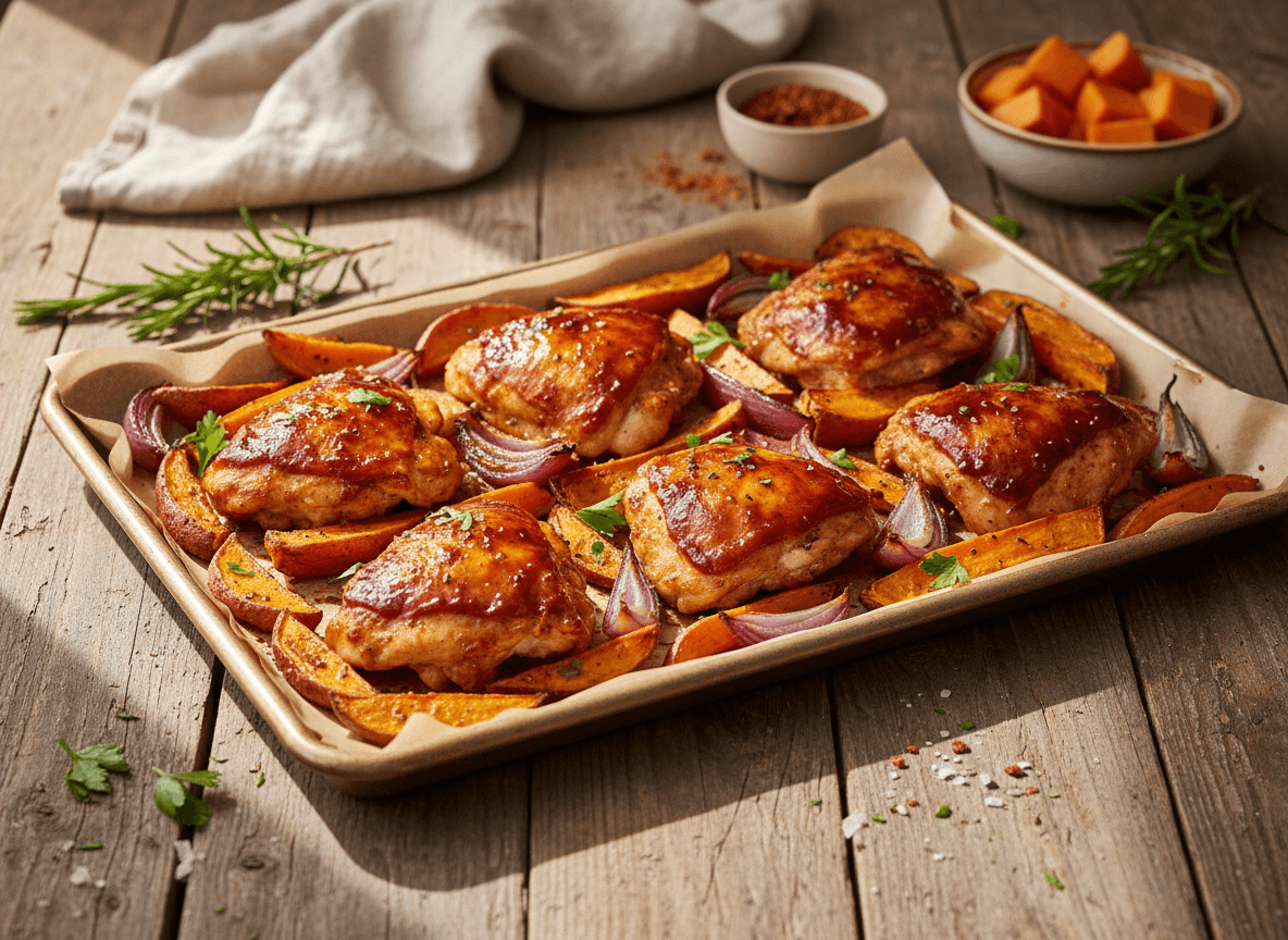 sheet-pan-bbq-chicken-sweet-potatoes-red-onions