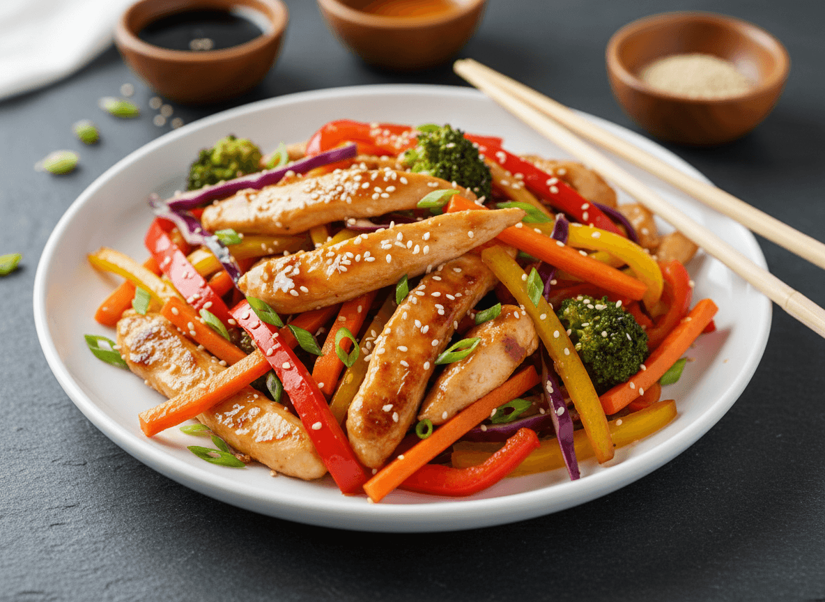 speedy-chicken-stir-fry-rainbow-vegetables